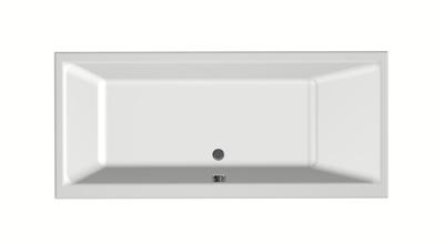 Xenz Kristal Ligbad - 170x75x48 - afvoer Midden - acryl - wit 6985-01