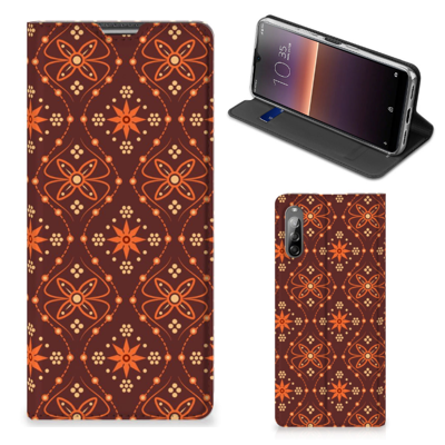 Sony Xperia L4 | Hoesje met Magneet | Batik Brown Sony Xperia L4 | Hoesje met Magneet | Batik Brown
