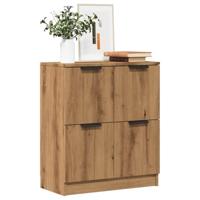 Dressoir 60x30x70 cm bewerkt hout artisan eikenkleurig - thumbnail