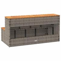 VidaXL Hottub-opstap 100x50x50,5 cm poly rattan&massief acaciahout - thumbnail