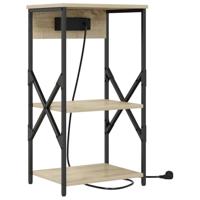 Nachtkastje 2 pcs Sonoma eiken 41 x 31 x 76 cm Bewerkt hout - thumbnail