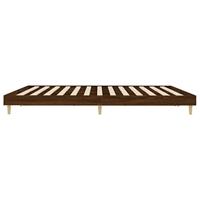 Bedframe zonder matras 200x200 cm spaanplaat bruin eikenkleurig - thumbnail