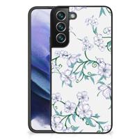 Samsung Galaxy S22 Plus Uniek Bloemen Hoesje Blossom White - thumbnail