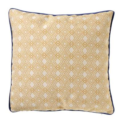 Kussen jacquard - geel - 45x45 cm