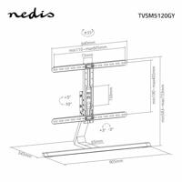 Draai- en Kantelbare TV-Standaard | 37-75 | Maximaal schermgewicht: 40 kg | Kantelbaar | Draaibaar - thumbnail