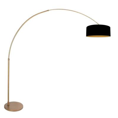 Steinhauer BooglampSparkled Light brons met zwarte kap Ø 45cm - 4306BR