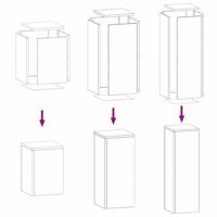 Plantenstandaard 3 pcs Zwart Staal - thumbnail