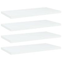 Wandschappen 4 st 40x20x1,5 cm bewerkt hout wit - thumbnail