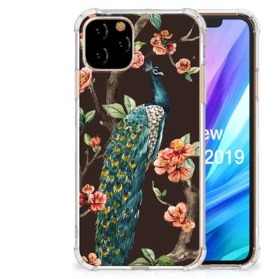Apple iPhone 11 Pro Case Anti-shock Pauw met Bloemen Apple iPhone 11 Pro Case Anti-shock Pauw met Bloemen