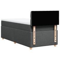 Boxspring met matras stof donkergrijs 90x200 cm - thumbnail