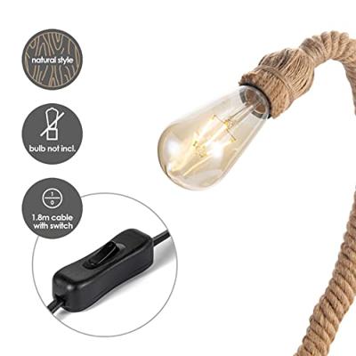 Home sweet home tafellamp Pier Rope - bruin