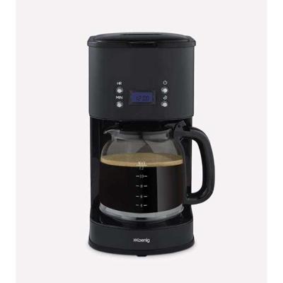 Programmeerbaar koffiezetapparaat - HKoeNIG - MG32 - 1,5 L (12 kopjes) - 1000 W - LCD scherm - Warmhouden - Zwart en RVS