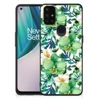 OnePlus Nord N10 5G Bloemen Hoesje Orchidee Groen - thumbnail