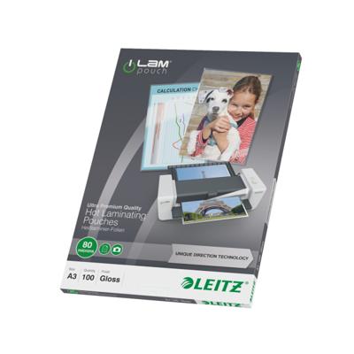 Leitz Lamineerfolie DIN A3 80 micron glanzend 100 stuk(s)