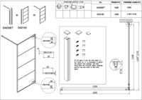 Saqu Devine industriële inloopdouche incl. antikalkbehandeling 120x210cm mat zwart - thumbnail
