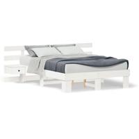 Bedframe met lade Wit Massief grenenhout en massief grenenhout - thumbnail