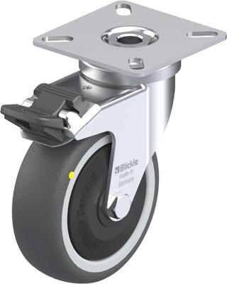 Blickle LPA-PATH 75KF-FI-ELS Zwenkwiel met rem Wieldiameter: 75 mm Draagvermogen (max.): 65 kg 1 stuk(s)
