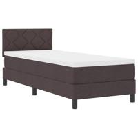 Boxspringbed met matras met matras Donkerbruin 80 x 200 cm Stof - thumbnail