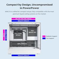 Montech king 15 pro midi tower behuizing (wit | 2x usb-a | 1x usb-c | rgb | window) - thumbnail