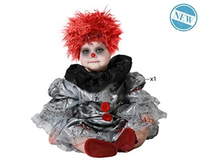 Kostuums voor Baby's Grijs Clown 24 Maanden (2 Onderdelen) Maat 12-24 Maanden
