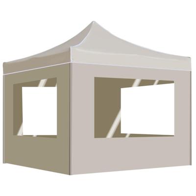 Partytent inklapbaar met wanden 2x2 m aluminium crme Partytent inklapbaar met wanden 2x2 m aluminium crme