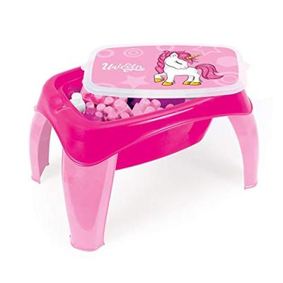 Dolu eenhoorn activiteitentafel + 30 blokken roze