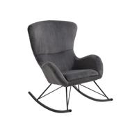 Schommelstoel Pippa Donkergrijs Teddy - thumbnail