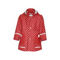 Playshoes regenjas met stippen rood junior maat 128 - thumbnail