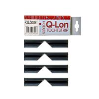 Q-Lon tochtstrip QL3091 zwart 4 hoeken (4x10cm) - thumbnail