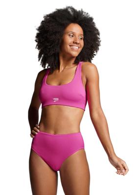 Puma Bikinibroekje Ribbed High Waist Brief Neon Pink Combo-S