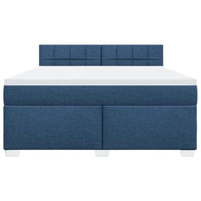 Boxspring met matras stof blauw 180x200 cm