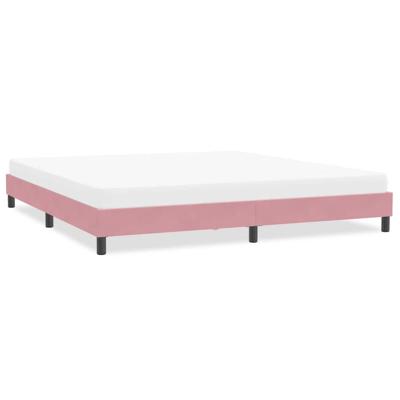Bedframe zonder matras 200x220 cm fluweel roze Bedframe zonder matras 200x220 cm fluweel roze