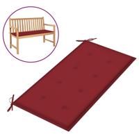 Tuinbankkussen 100x50x4 cm stof wijnrood - thumbnail