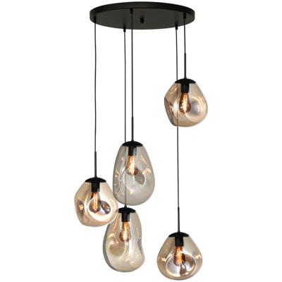 Masterlight Vide hanglampLava 5x goud glas - 2762-05-50-5-02-1110
