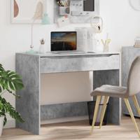 Bureau met lade Beton Grijs 100 x 50 x 78 cm Bewerkt hout - thumbnail