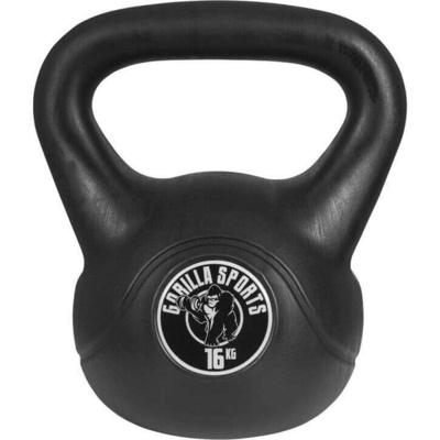 Kettlebell 16 kg zwart kunststof Kettlebell 16 kg zwart kunststof