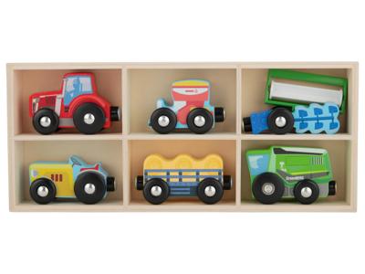 lupilu Houten speelgoed auto&apos;s (landbouwvoertuigen)