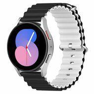 Ocean Style bandje - Zwart / wit - Samsung Galaxy Watch 6 Classic - 47mm & 43mm - thumbnail