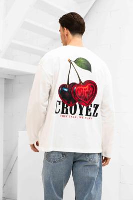 Croyez Cerise D'Amour Longsleeve Heren Wit - Maat L - Kleur: RoodWitZwart | Soccerfanshop Croyez Cerise D'Amour Longsleeve Heren Wit - Maat L - Kleur: RoodWitZwart | Soccerfanshop