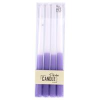 Dip Dye Kaars Wax Lila 30,5x2,2 cm 4 Stuks - thumbnail