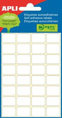Apli ronde etiketten in etui diameter 10 mm, wit, 378 stuks, 63 per blad (2660)