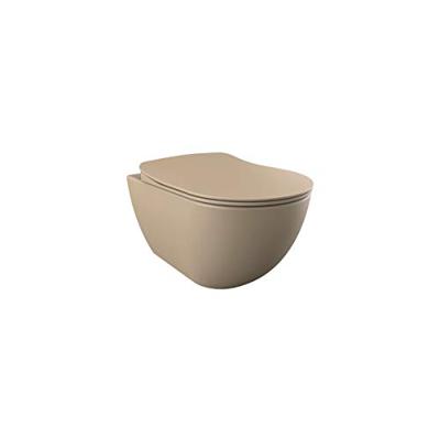 Wandcloset BWS Freedom Randloos Met Bidet Mat Cappuccino (Exclusief zitting)