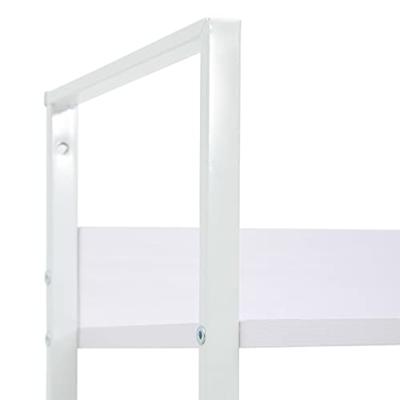 Boekenkast met 4 schappen 60x27,6x124,5 cm bewerkt hout wit - thumbnail