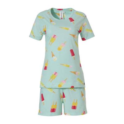 Rebelle shortama met all over print lichtgroen Rebelle shortama met all over print lichtgroen