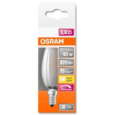 OSRAM HOMELIGHTING 4058075436985 LED-lamp Energielabel F (A - G) E14 Kaars 4.8 W = 40 W Warmwit (Ø x l) 35 mm x 97 mm 1 stuk(s)