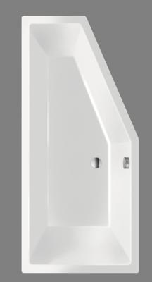 Ligbad Beterbad Xenz Society Compact Links 170x75x44 cm Antraciet