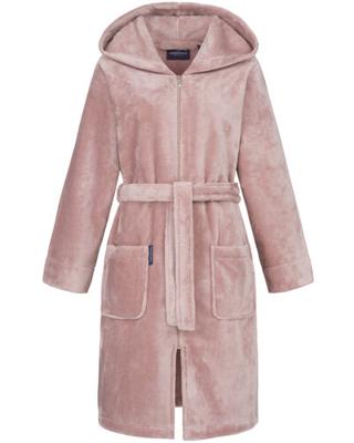 Morgenstern Morgenstern Damesbadjas met capuchon Donna poederroze Maat M
