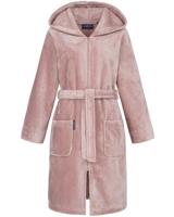 Morgenstern Morgenstern Damesbadjas met capuchon Donna poederroze Maat M - thumbnail