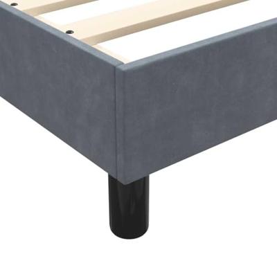 Bedframe zonder matras 90x220 cm fluweel donkergrijs