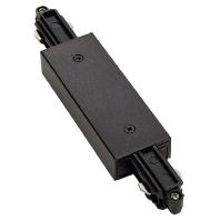 SLV ZwarteConnector 1-Fase langsverbinder elektrisch met voedingsmogelijkheid - 143100